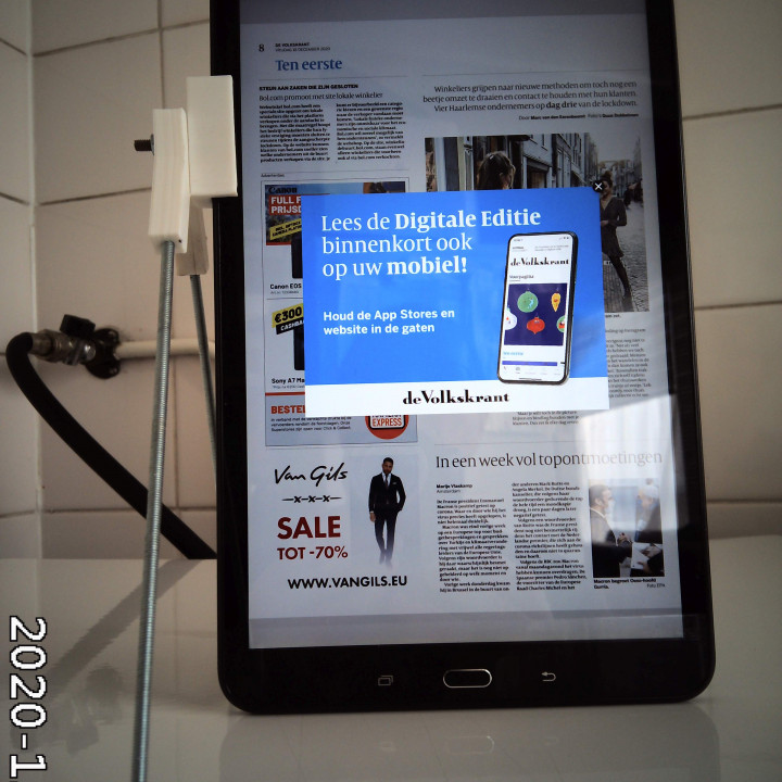 Tablet stand horizontal vertical image