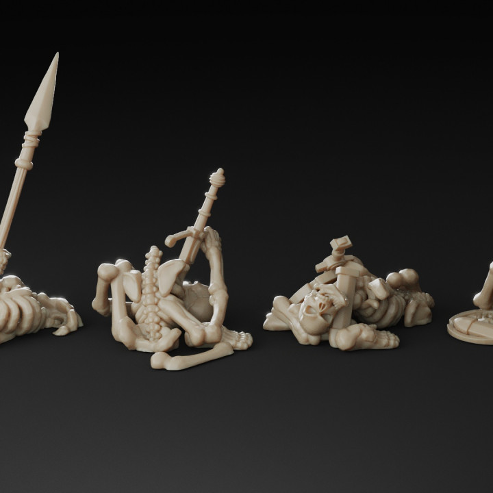 Skeleton Barbarian Miniatures Complete Set image