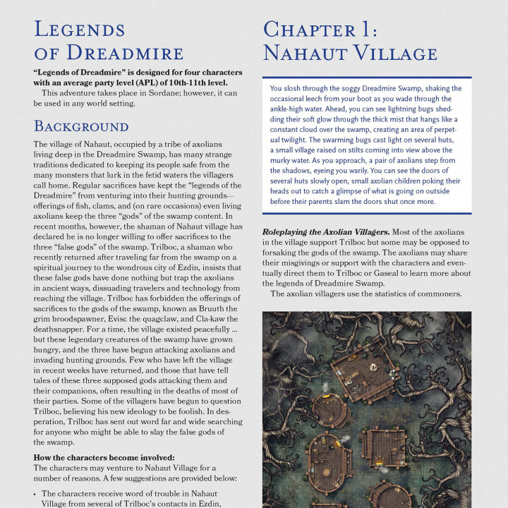 Legends of Dreadmire - A Sordane Stories 5e Adventure & STLs image