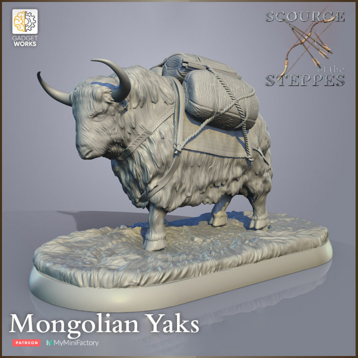 Yak with packs and wild - Scourge of the Steppes image
