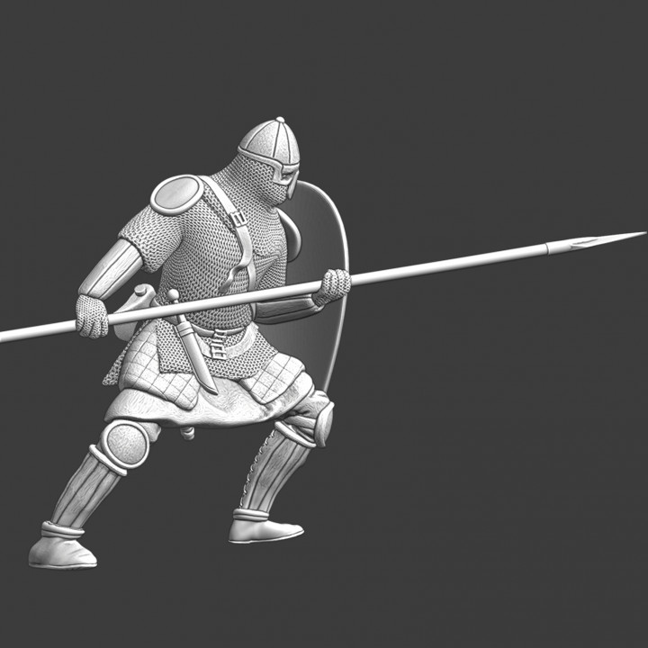 3D Printable Medieval Kievan Rus spearman by Northern Crusades Miniatures