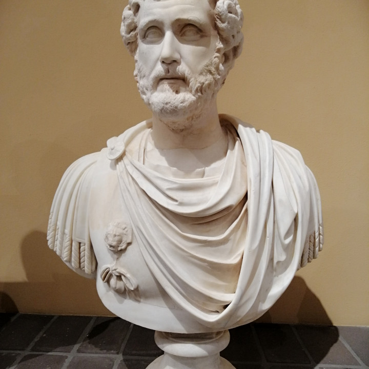 Portrait of Antoninus Pius on a modern bust