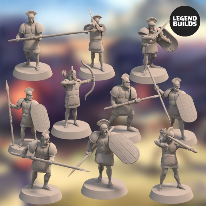 Aesons Army Bundle (10 unique miniatures) - 3D Printable Miniatures