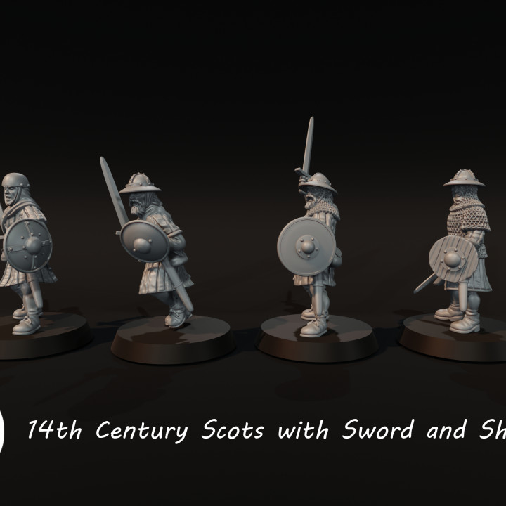 14th Century Scots with Sword and Shield image