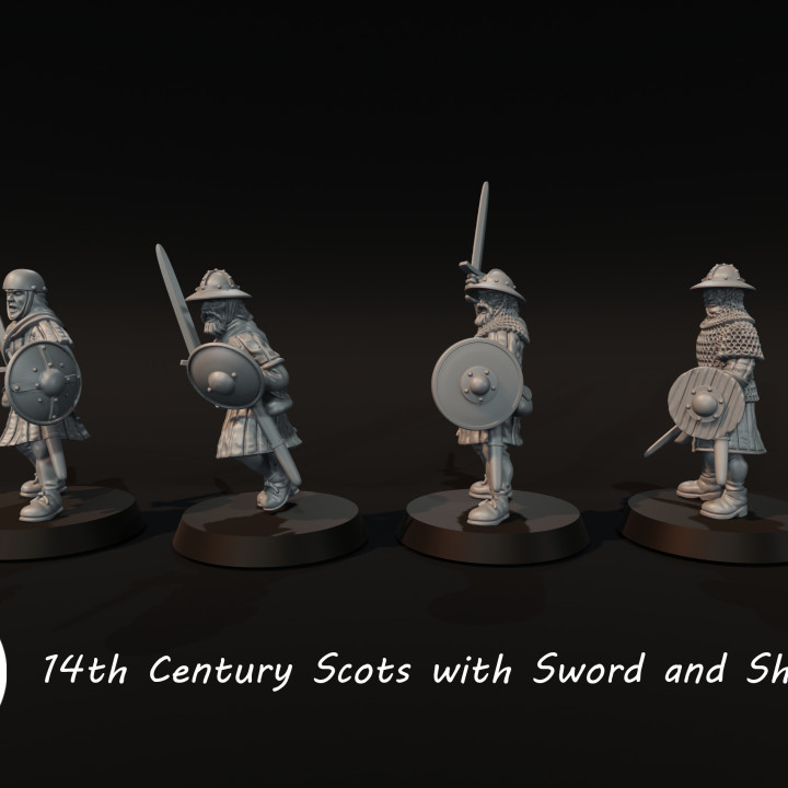 14th Century Scots with Sword and Shield