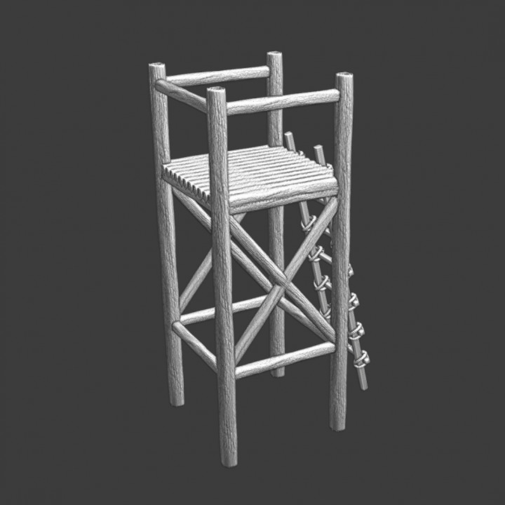 Medieval simple guard tower