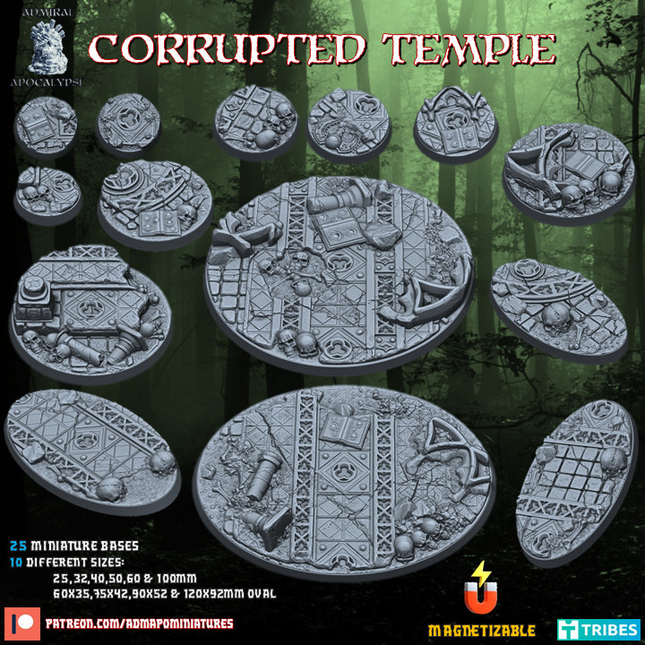 Corrupted Temple Set (Bases & Toppers//pre-supported) image