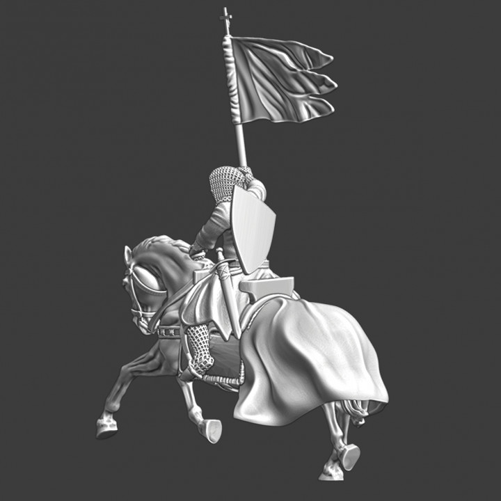 Medieval Banner Knight charging