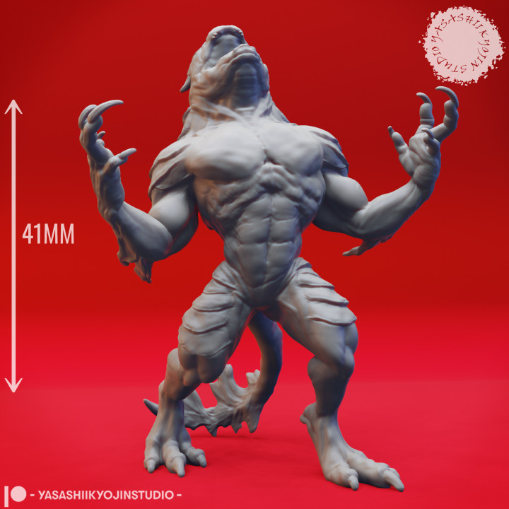 Screaming Troglodyte - Tabletop Miniature (Pre-Supported) image