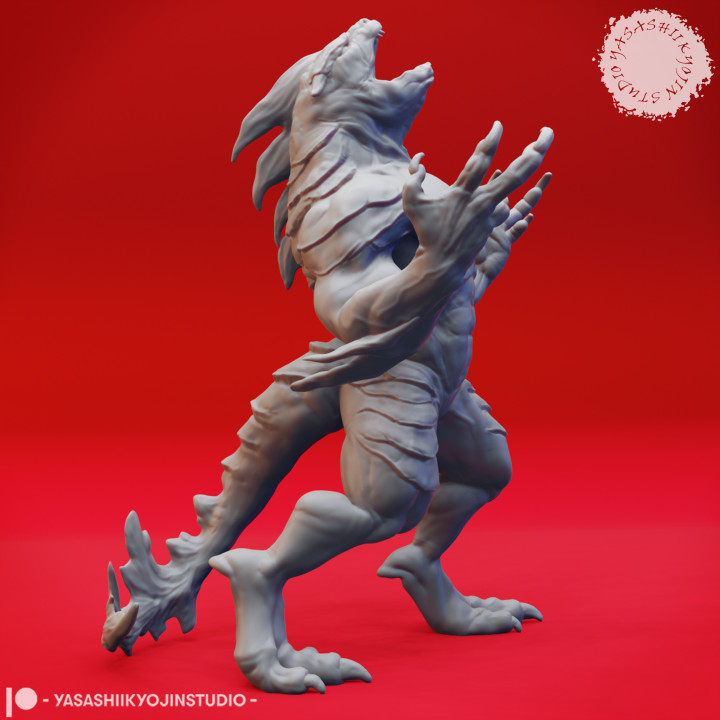 Screaming Troglodyte - Tabletop Miniature (Pre-Supported) image