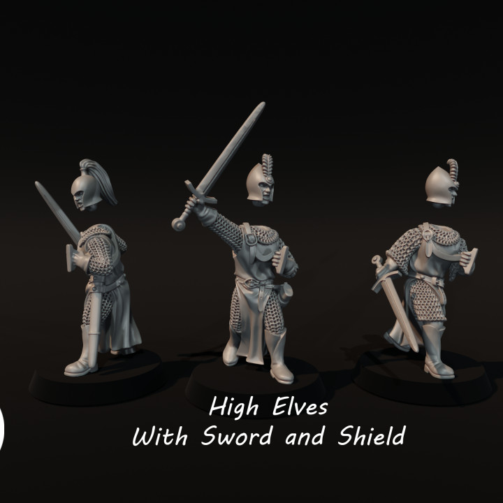 High Elves with Sword and shield image