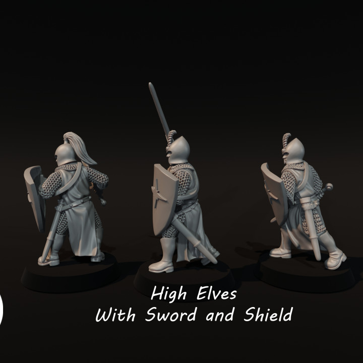 High Elves with Sword and shield