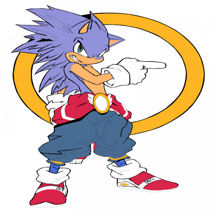 bas-relief-modern-rat-rage-sonic-ring-sega-5-bois