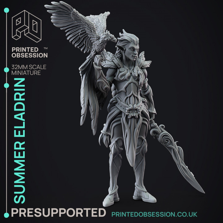 Summer Eladrin - High Fay - PRESUPPROTED - 32mm scale image