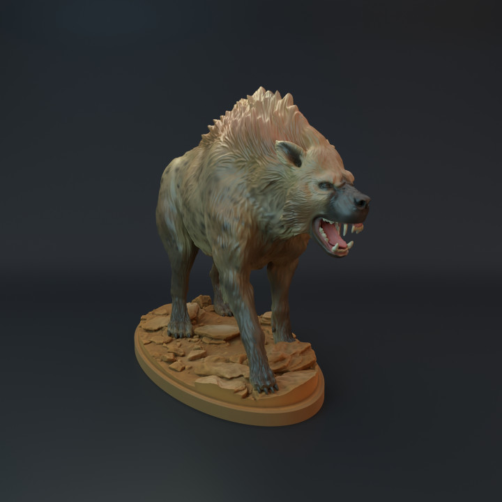 Dinocrocuta angry prehistoric animal