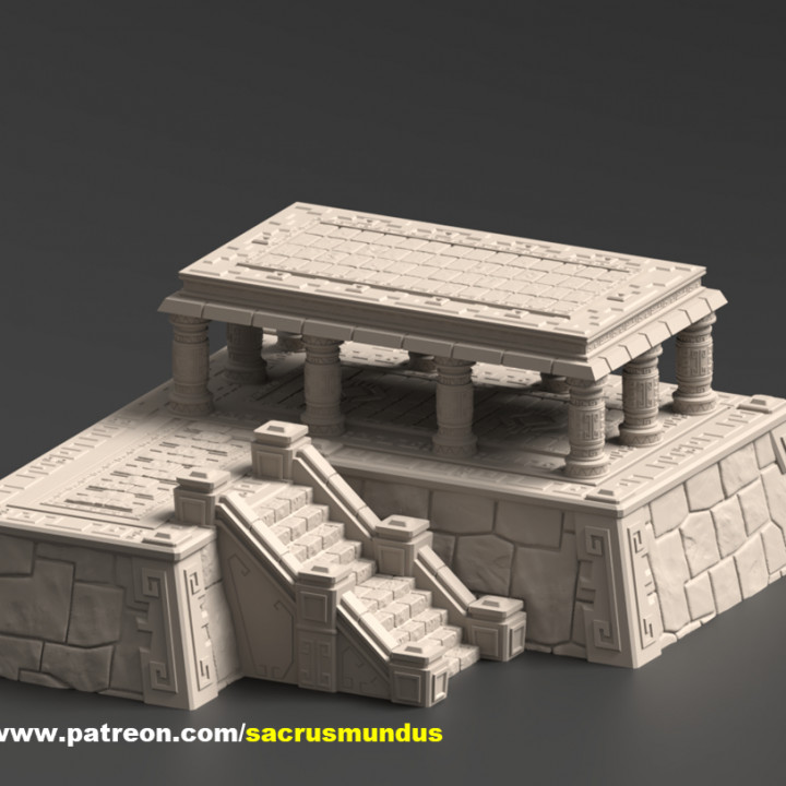 Qorillaqta. The Golden City. Scifi / Mesoamerican / Pyramids / Buildings. Terrain and Scenery for Wargames image
