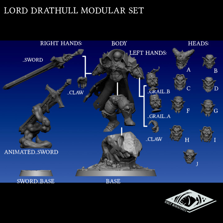 Lord Drathull: Vampire Orc Boss + Enchanted Sword image