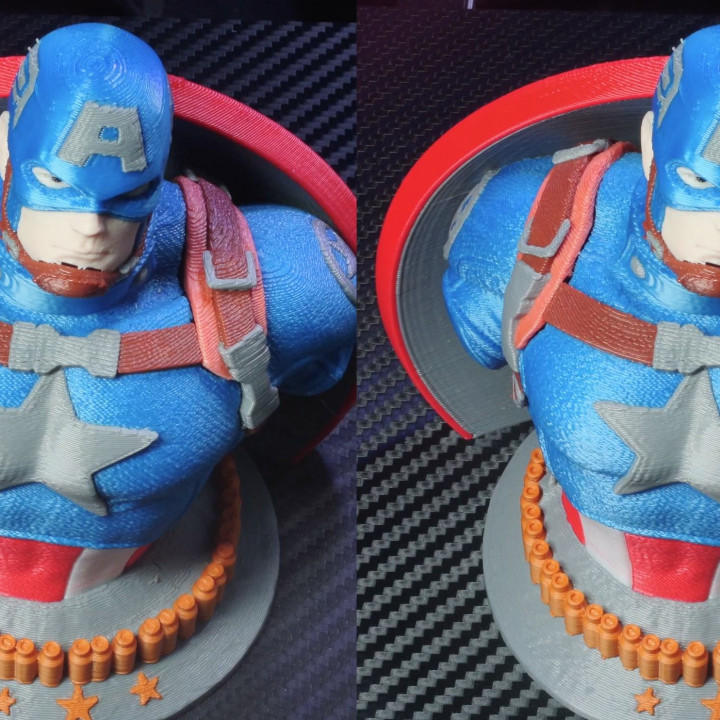 Multicolor Marvel Avengers Captain America Support Free Remix MMU ERCF ERCP image