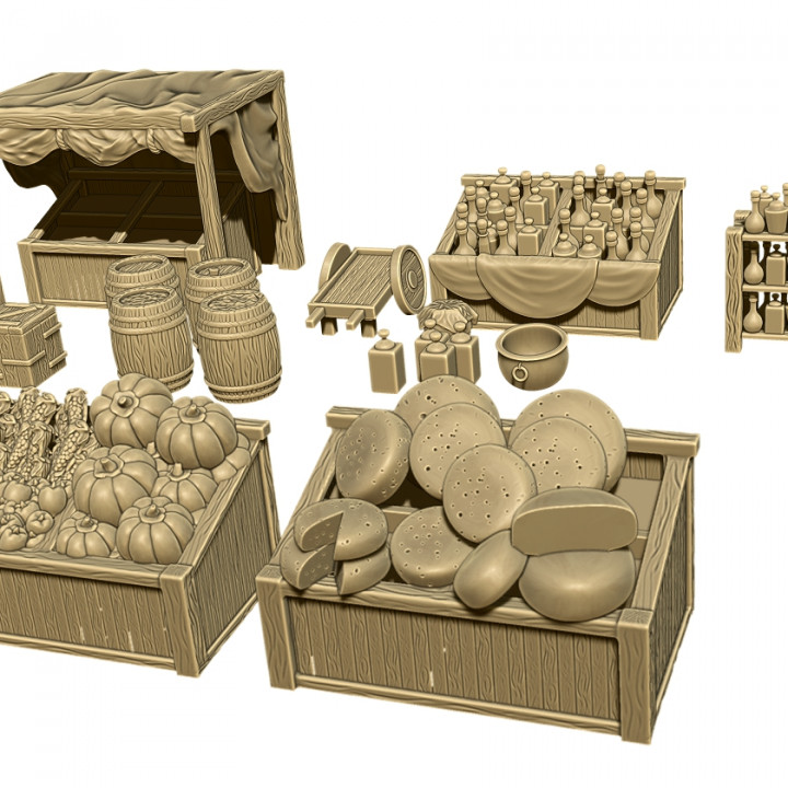 3D Printable Market Props by MiniaturesCraze