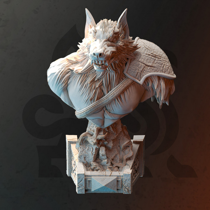 Werewolf Barbarian Fighter BUST - Lucian Grey