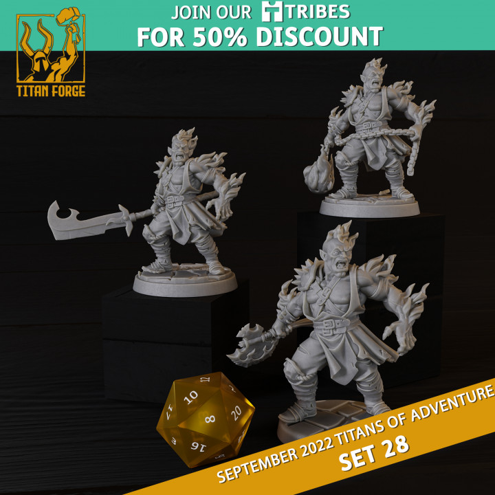 3d Printable Rpg Dnd Hero Characters Titans Of Adventure Set 28 By