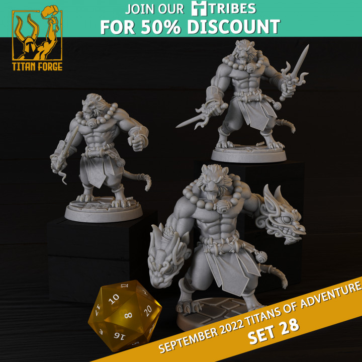 3d Printable Rpg Dnd Hero Characters Titans Of Adventure Set 28 By