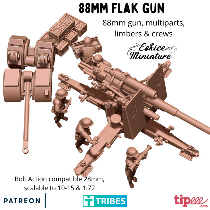 88mm flak gun - 28mm