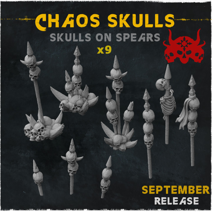 Chaos skulls - Skulls on Spears (September Release)