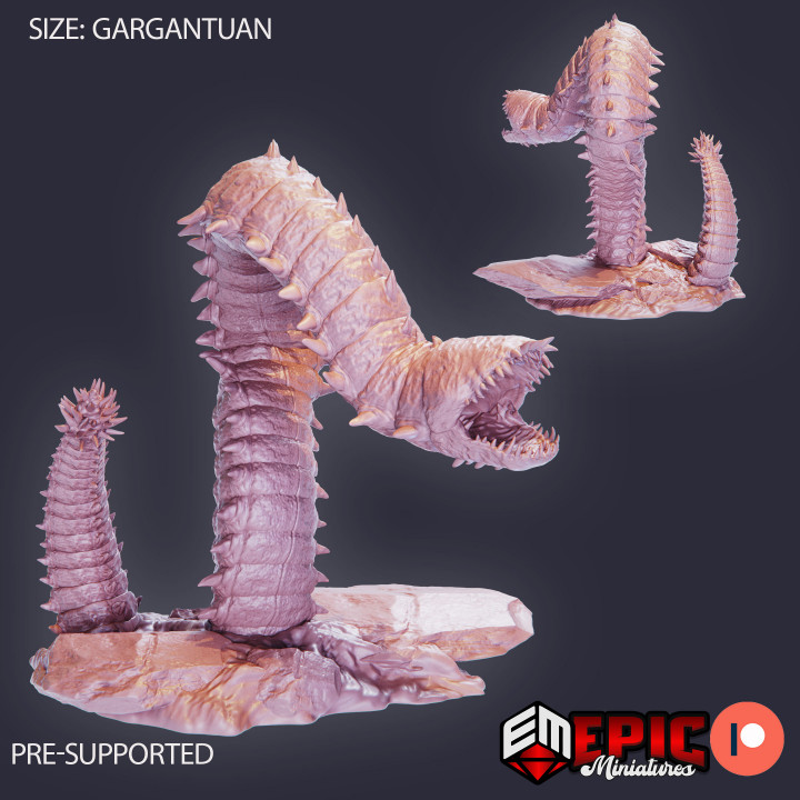 Adult Purple Worm / Giant Spiked Creeper / Desert Sandworm / Cave Crawler image