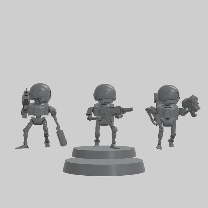 Servocores - Assistant Droid Squad - 28mm Scale - Monopose - Kickstarter Preview image