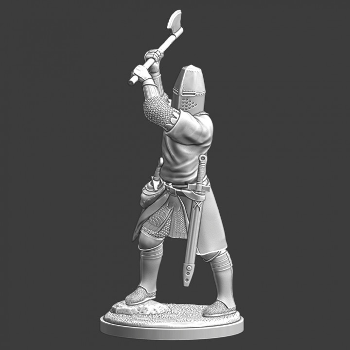 Medieval Knight with two-hand axe image