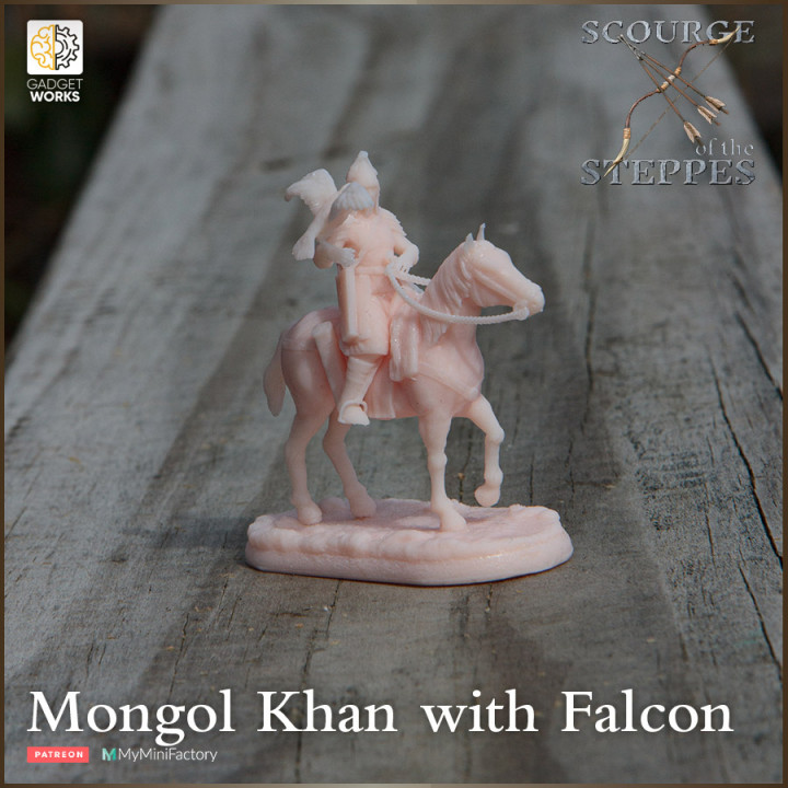 Mongolian Khan with Falcon - Scourge of the Steppes image