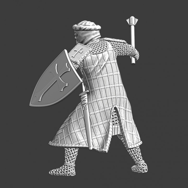 3D Printable Medieval Crusader Knight - no helmet by Northern Crusades ...