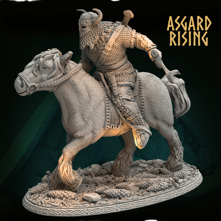 CHIEFTAINS - Hjalmar the Raid Master 54mm /Pre-supported/ image