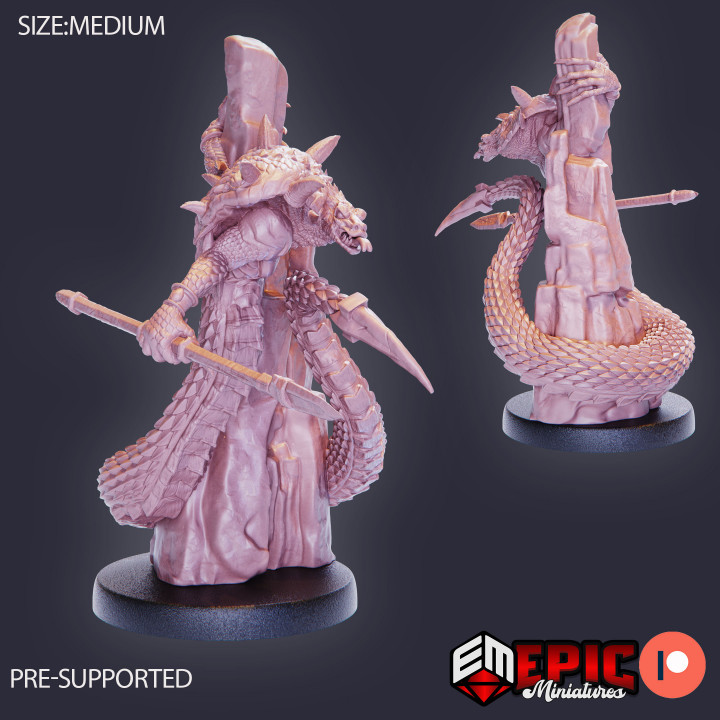 Cobra Folk Spear / Serpent Warrior / Serpentfolk Soldier / Sand Snake / Dune Reptile / Desert Encounter