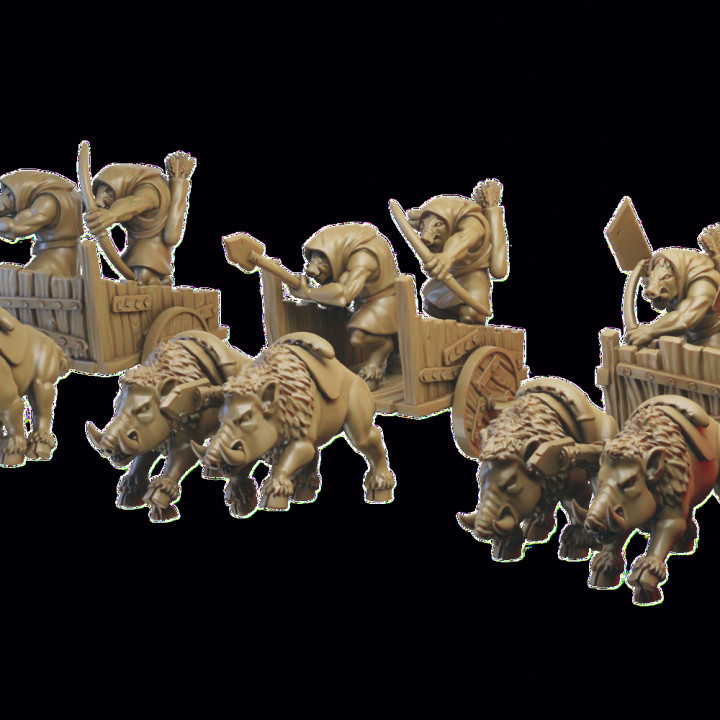 Boarc Chariot Miniaures (32mm, modular) image