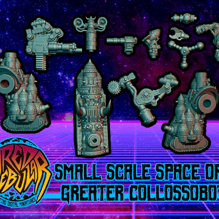 Retro Space Orc Greater Collossobot (8mm - 10mm scale)