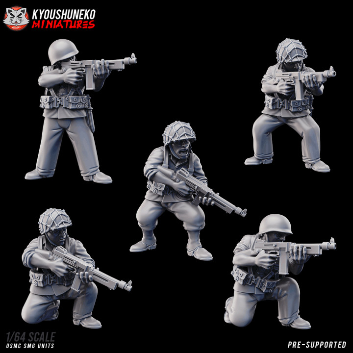 3D Printable USMC SMG Units ww2 by Kyoushuneko Miniatures