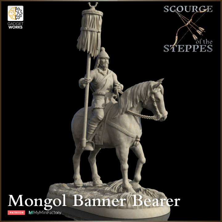 Mongolian Banner Bearer - Scourge of the Steppes