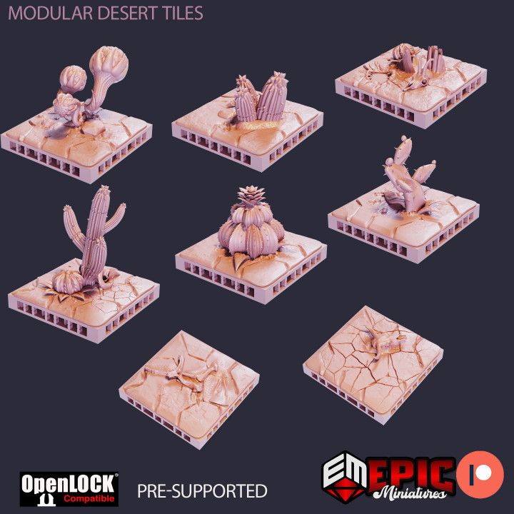 Modular Desert Tiles / Oriental Dungeon Items / Sand Dune Area Decoration / OpenLOCK