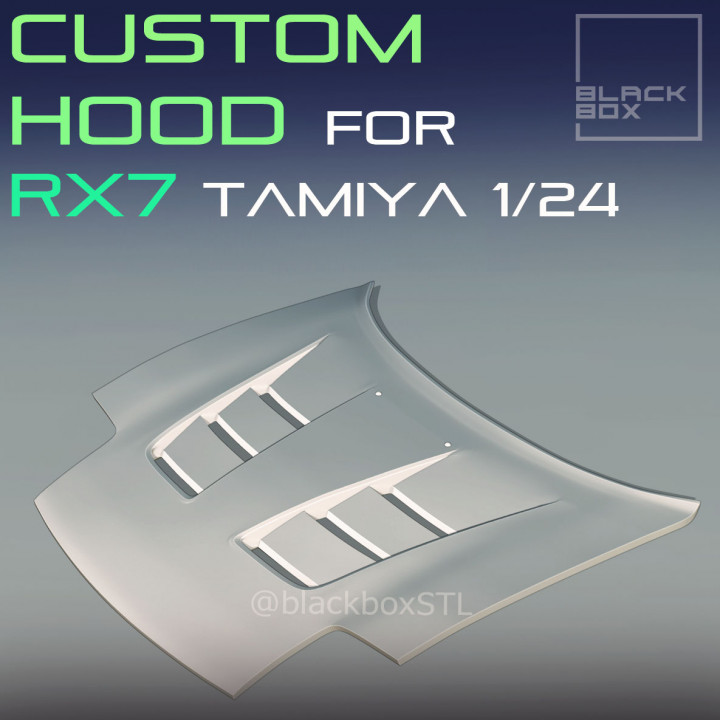 CUSTOM HOOD FOR RX7 TAMIYA 1-24 MODELKIT