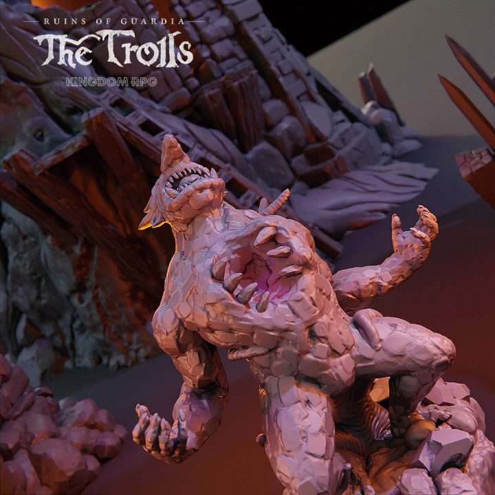 The Petrified Troll King - Ruins of Guardia: The Trolls