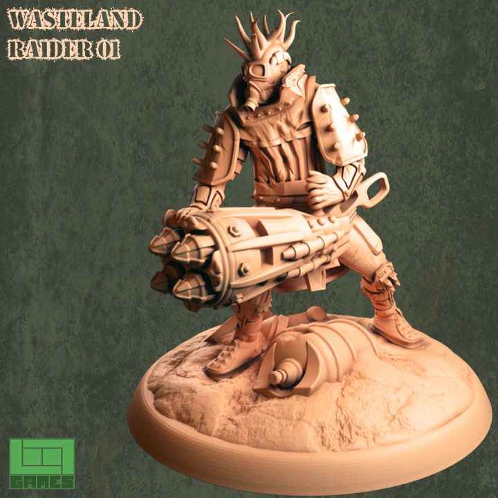 3D Printable Wasteland Raider 01 by LOOTgames