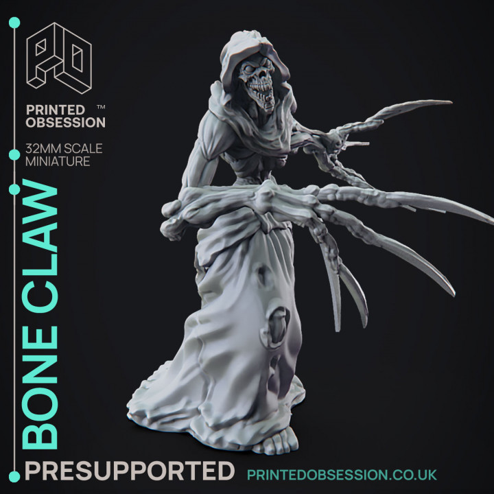 Bone Claw - Undead Creature - PRESUPPORTED - 32mm scale image