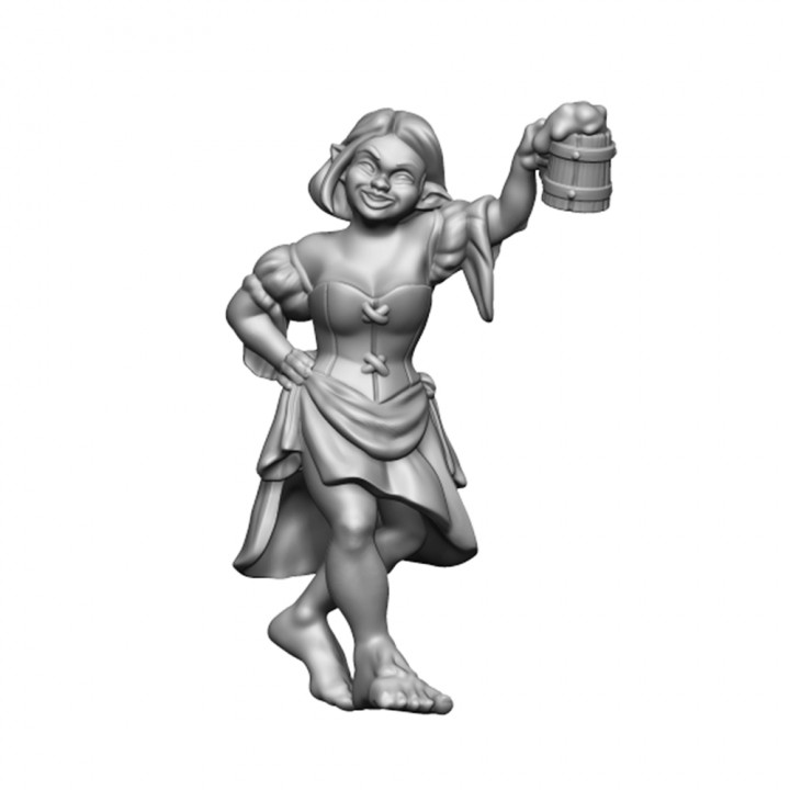 Nora, Halfling Barmaid [Pre-supported]