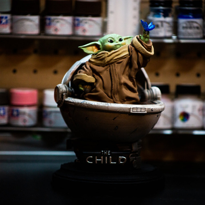 FREEBIE: Wicked Star Wars Grogu Bust: Tested and ready for 3d printing image