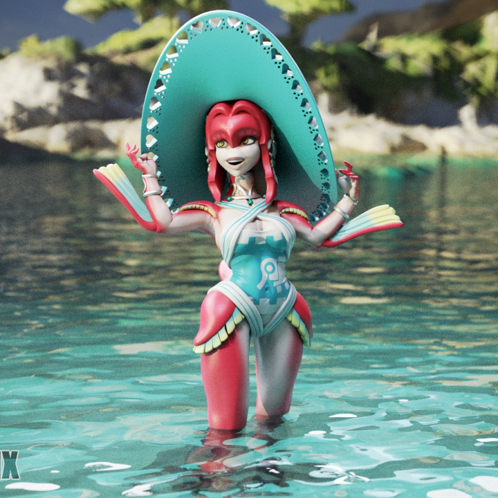 Beach Time Fish Girl image