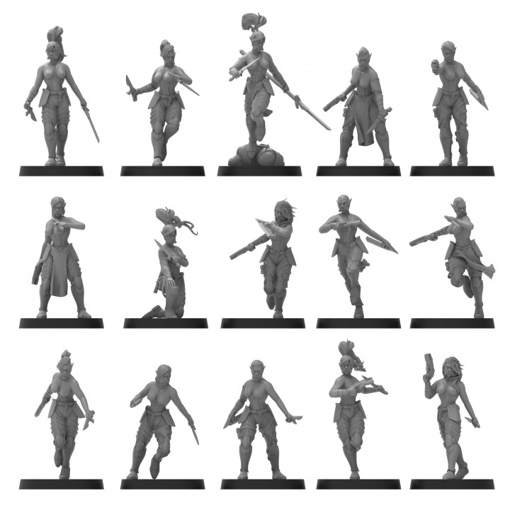 Elven Gladiators - Presupported image