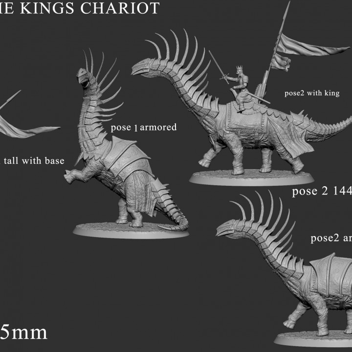 The Kings Chariot (All 2 poses / with and without rider)