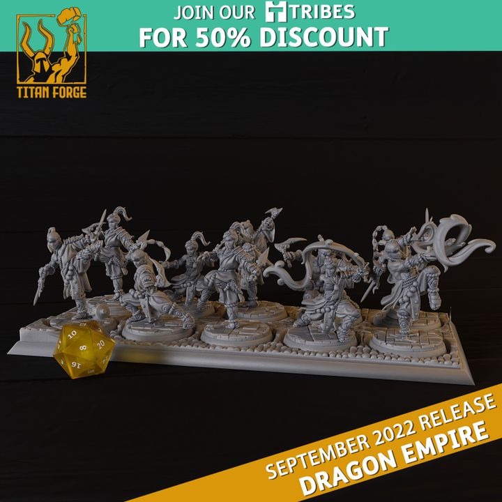 Monks - Dragon Empire - Titan Forge Miniatures September 2022